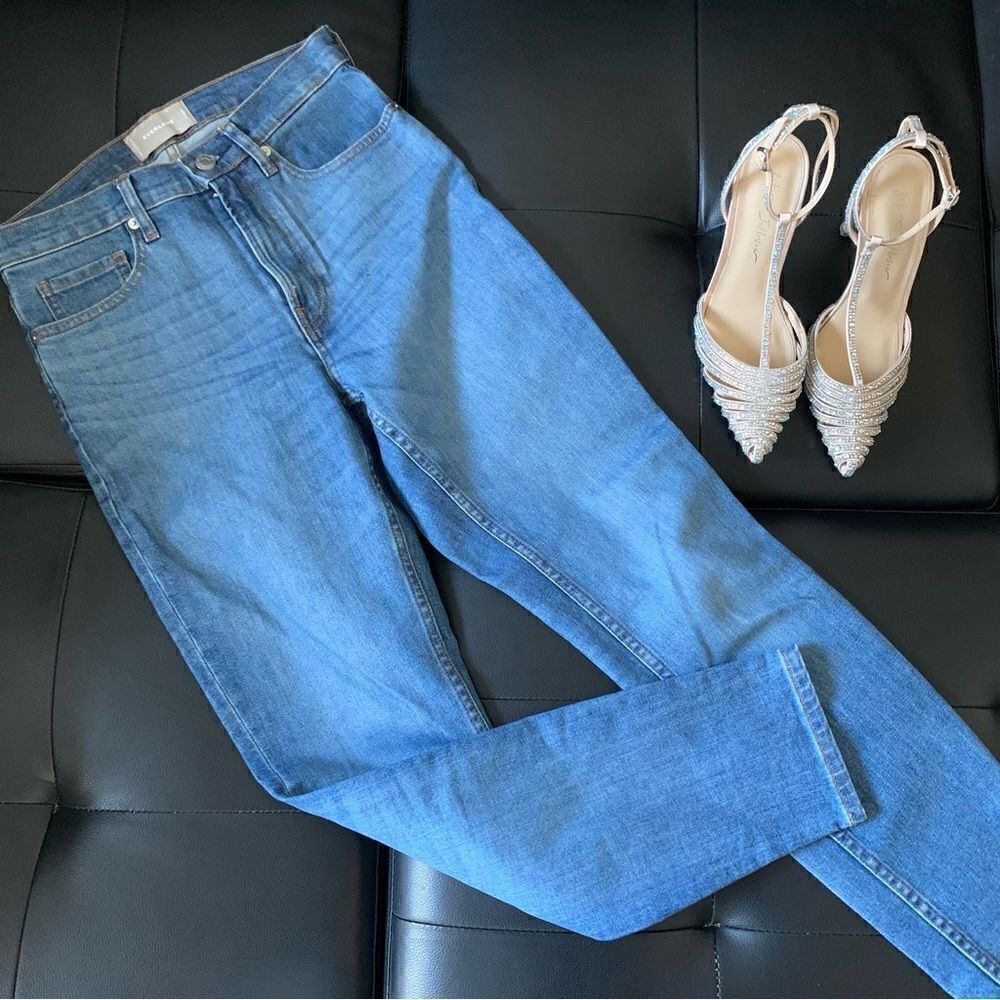 EVERLANE HIGH RISE SKINNY BLUE DENIM JEANS 27 - Picture 4 of 11
